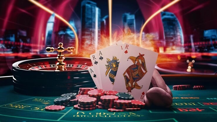 Live roulette wheel with numbered pockets